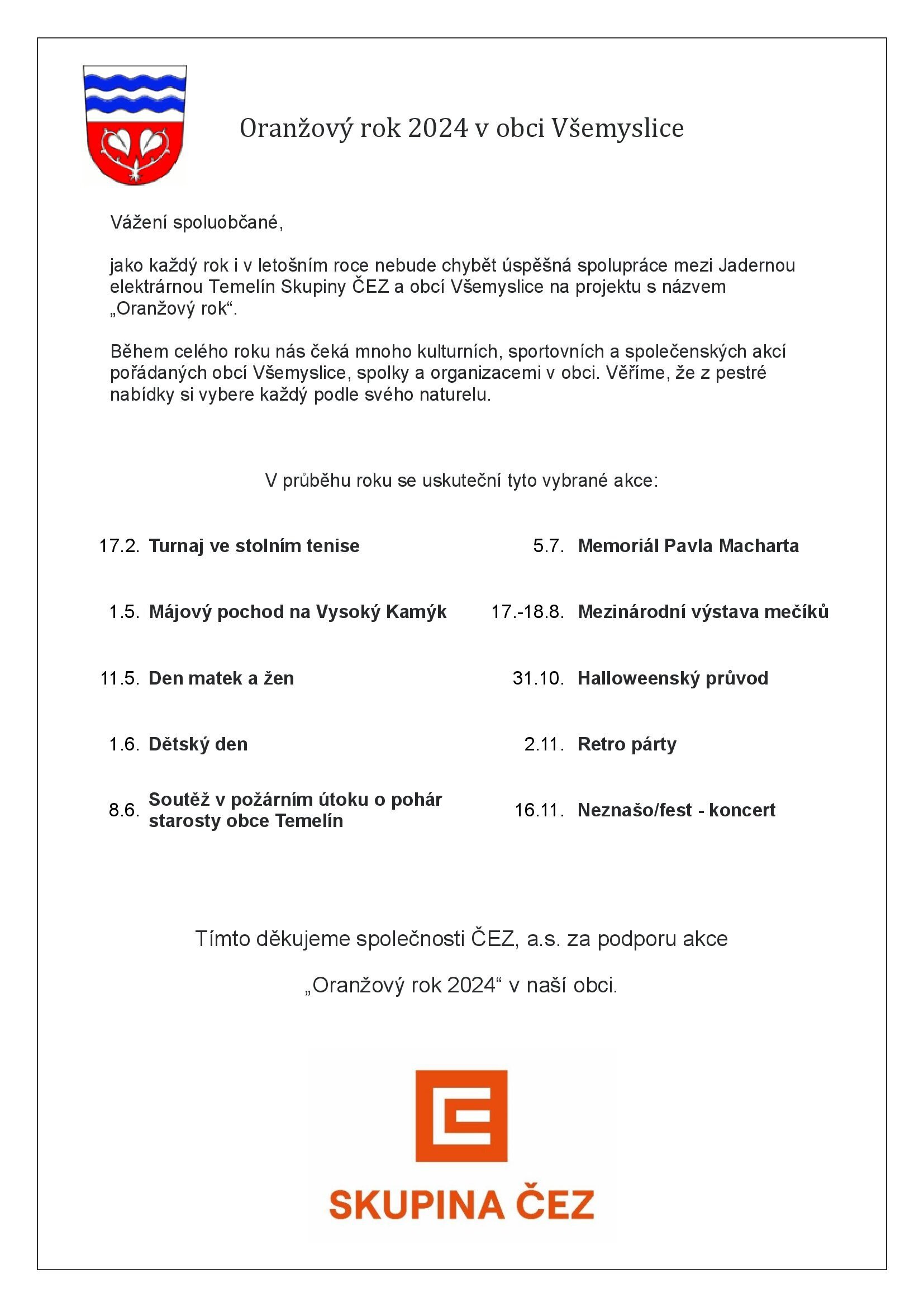 Oranžový rok 2024 - akce